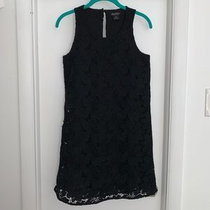 Lucky Brand Black Floral Lace Shift Dress